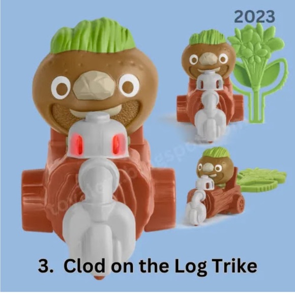 Disney Pixar Elemental Movie McDonald’s Kid’s Toy- Clod on the Log Trike -NWT - Picture 7 of 9